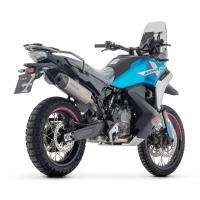 Escape Indy Race EVO titanio fondo en carbono Arrow para CF Moto 800 MT-X 25+