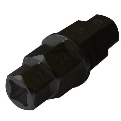 Llave casquillo vasos exagonales para 4 medidas en 3/8