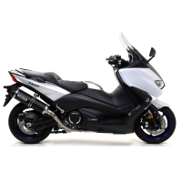 Escape aluminio negro fondo carbono Arrow Yamaha TMax 530-560 OC Â· 2