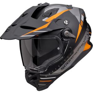 Casco moto Scorpion ADX-2 LEWIS Negro mate Naranja