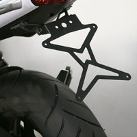 Portamatriculas reclinable de acero Biondi para Kawasaki ER-6N 2009
