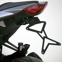 Portamatriculas reclinable de acero Biondi para KAWASAKI Z 1000 - 2010