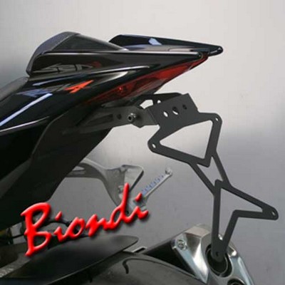Portamatriculas reclinable de acero Biondi para Aprilia