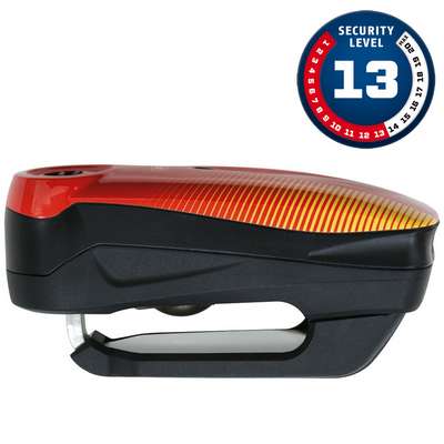 detecto 7000 rs1 sonic rojo candado disco de freno con alarma 3d