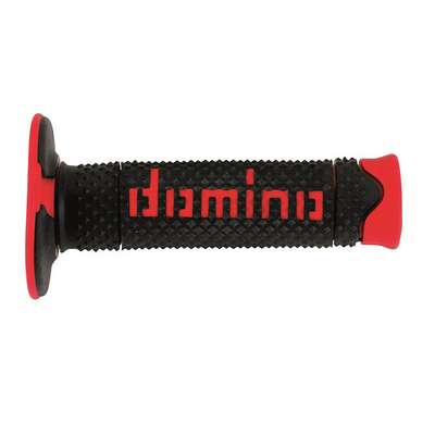 puños moto domino dsh off road negro-rojo