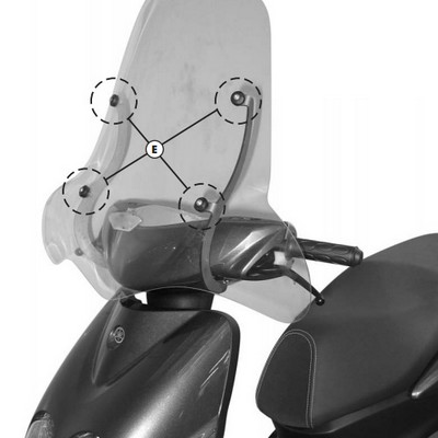 Soporte parabrisas Givi 105A moto MBK Ovetto 50, Yamaha Neos 50 08-15