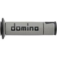 Puños moto Domino carretera gris-negro