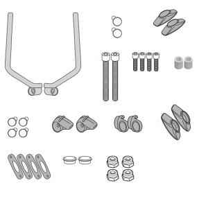 Anclajes cupula 7407A Ducati Scrambler Givi Â· 2