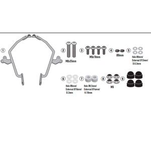 Kit anclajes Honda Rebel 500 para cupula Givi