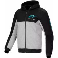 Sudadera Alpinestars Chrome V2 Gris / Negro / Turquesa
