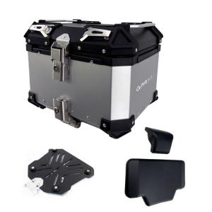 WNANCH Caja De Moto, Baúl De Moto con Candado De Seguridad, Universal Baul  Moto 2 Cascos, Impermeable Caja Superior De Motocicleta 40x40x28cm (Color 