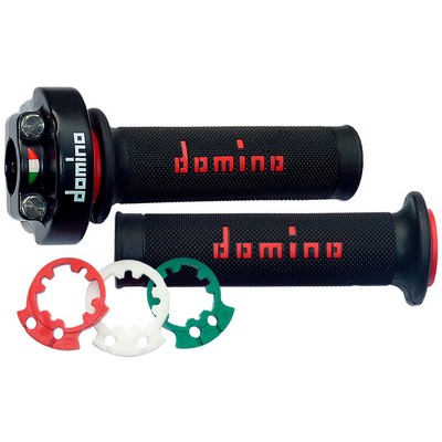 Puño rapido Domino XM2 y puños de goma para moto