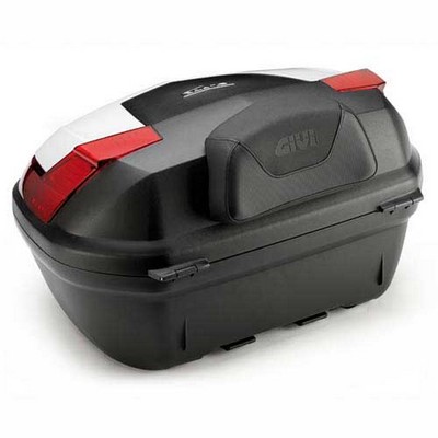 Givi respaldo para maleta B47 BLADE y V40 simil de piel negra con logo Givi