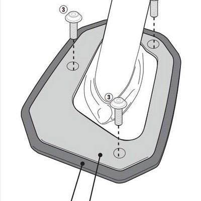 Apoyo para caballete lateral para BMW R1200GS 07-12 y ADVENTURE