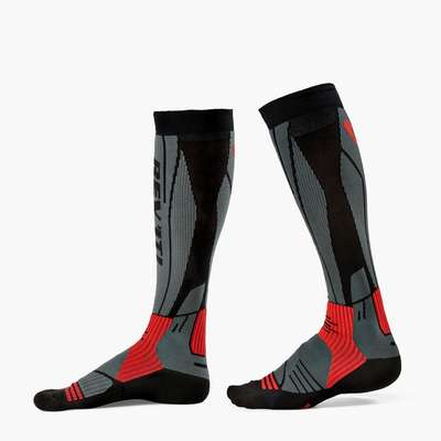 calcetines revit kalahari far076 gris oscuro-rojo