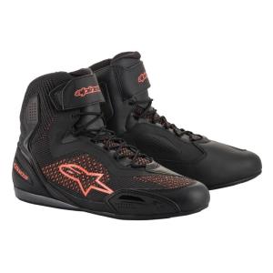 Zapatillas Alpinestars BOTAS FASTER-3 RIDEKNIT Negras-Rojas