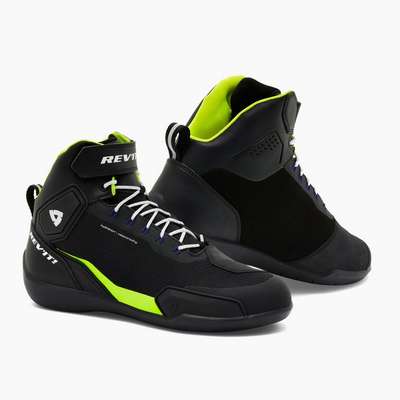 zapatillas moto revit g-force h2o fbr060 negro-amarillo fluor