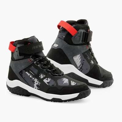 zapatillas moto revit descent h2o fbr070 negro-rojo