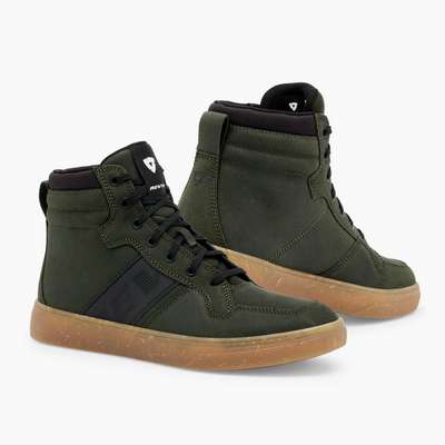 zapatillas moto revit kick fbr079 verde oscuro-marron