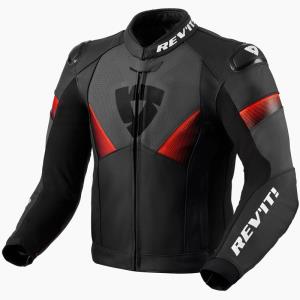 chaqueta revit argon 2 negro-rojo fluor