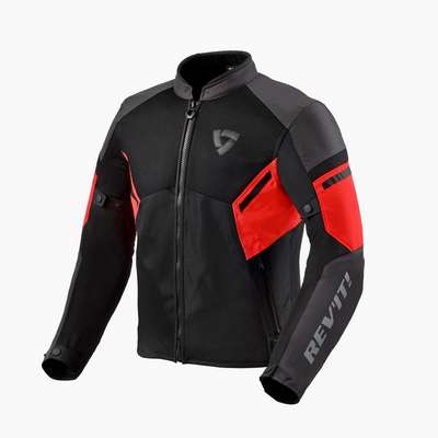 chaqueta revit gt-r air 3 fjt307 negro-rojo fluor