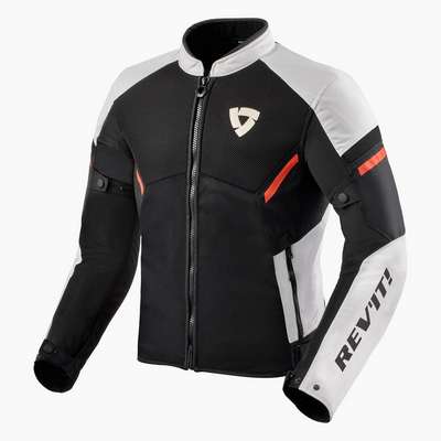 chaqueta revit gt-r air 3 fjt307 blanco-rojo fluor