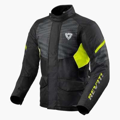 chaqueta revit duke h2o fjt308 negro-amarillo fluor