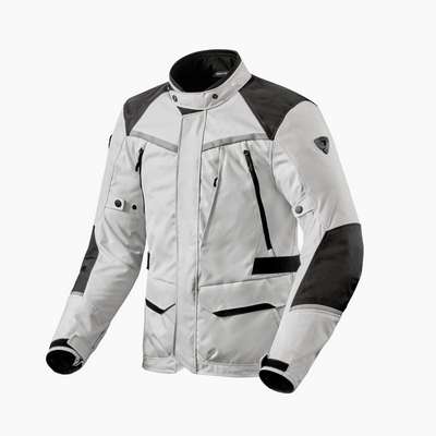 chaqueta revit voltiac 3 h2o fjt334 plata-negro