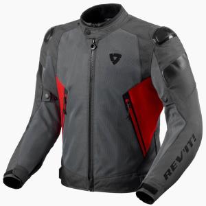 chaqueta revit control air h2o gris-rojo