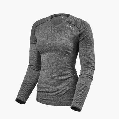 camiseta termica revit airborne ls ladies ftu110 gris oscuro
