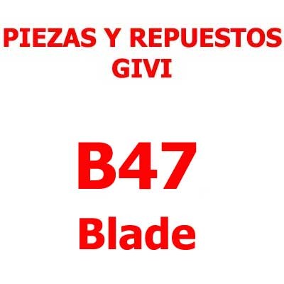 Recambios despiece de la maleta B47 BLADE de GIVI