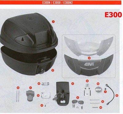 Recambios despiece de la maleta E300N E300B E300N2 GIVI Â· 2