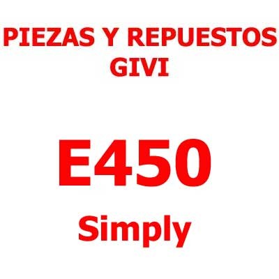 Recambios despiece de la maleta E450 Simply II GIVI