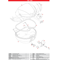 Recambios despiece de maleta Givi V40N V40NT Â· 2