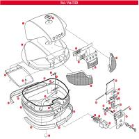 Despiece del baul trasero Givi V46, todos los repuestos Â· 2