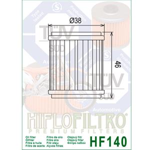Filtro de aceite Hiflo HF140 para Yamaha y Husqvarna Â· 2