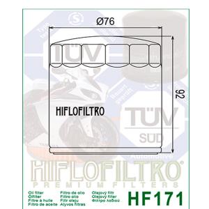 Filtro de aceite Hiflo HF171 Harley Davidson Â· 3