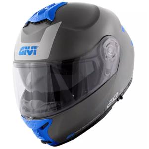 Casco modular Givi X.20 Expedition Evo plata-azul