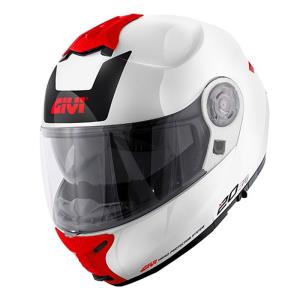 Casco modular Givi X.20 Expedition Evo blanco-rojo