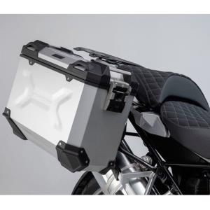 Maleta lateral aluminio SwMotech TRAX ADV Bmw R1200GS 2012- y R1250 GS 2018- Plata Â· 4