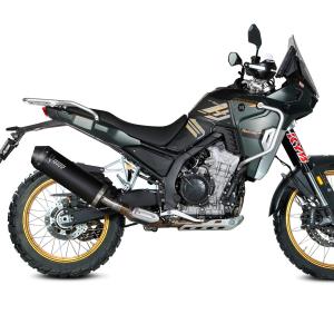 Escape Mivv OVAL negro con tapa de carbono Kove 800X 24+