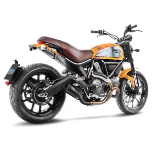 Escape Ducati Scrambler 800 leovince negro completo