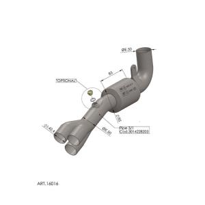 Colector catalizado Leovince para Yamaha MT-09 SP/TRACER 900 (2017-2020)