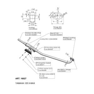 Colector catalizado Leovince para Yamaha X-MAX 2018-2020