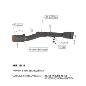Colector catalizado Yamaha TMAX 560 20+