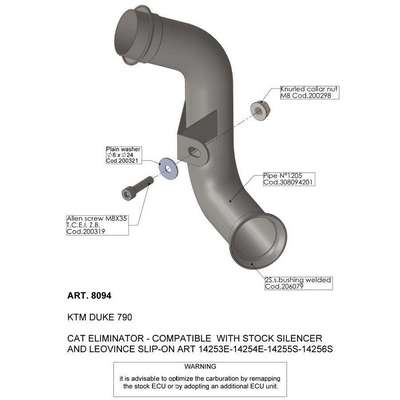 Supresor catalizador KTM Duke 890-790-R 18-24 Â· 2