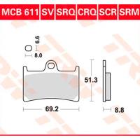 pastilla de freno TRW organica MCB611