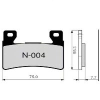 ZCOO Pastillas freno delantero moto N004 Race y Endurance