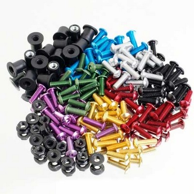 Kit de tornilleria universal en colores para cupulas con o sin silenblock