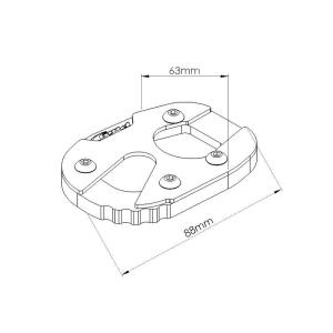 Apoyo caballete lateral para Yamaha MT09-SP 13-20 Â· 2
